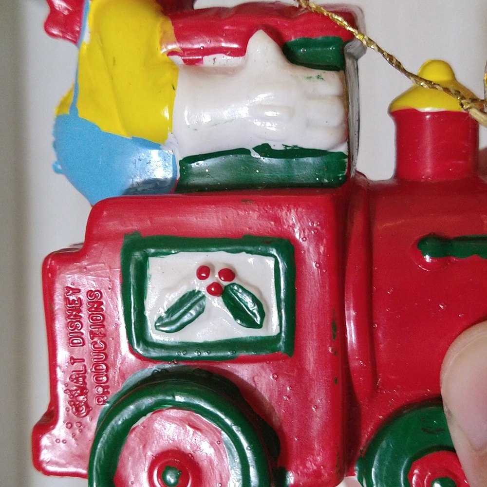 Vintage Mickey Mouse Train Conductor Christmas Ornament - Picture 5 of 6